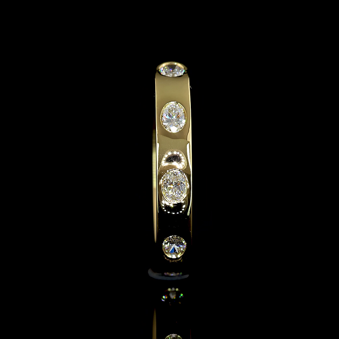 1/2ctw Flush East West Oval Eternity Band