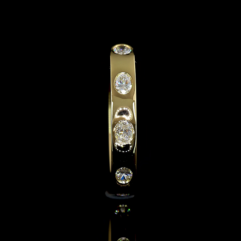 1/2ctw Flush East West Oval Eternity Band