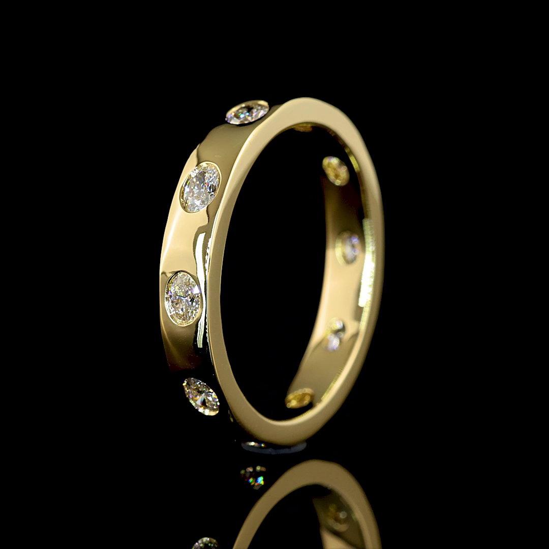 1/2ctw Flush East West Oval Eternity Band