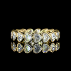 2-1/4ctw Bezel Heart Eternity Band