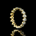 2-1/4ctw Bezel Heart Eternity Band
