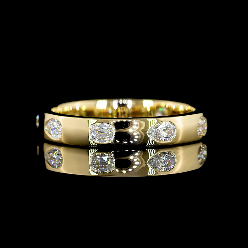 1/2ctw Flush East West Pear & Cushion Eternity Band