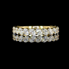 1ctw Prong Oval 3/4 Eternity Band