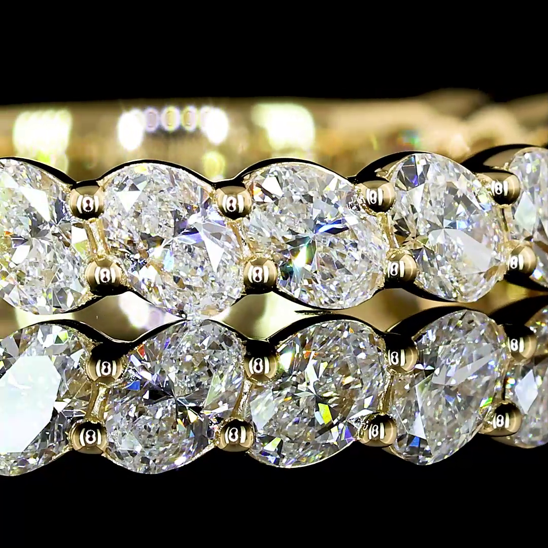 1ctw Prong Oval 3/4 Eternity Band
