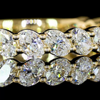 1ctw Prong Oval 3/4 Eternity Band