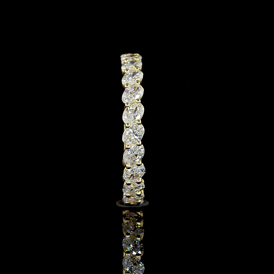 1ctw Prong Oval 3/4 Eternity Band