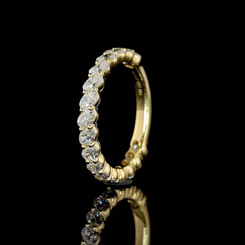 1ctw Prong Oval 3/4 Eternity Band