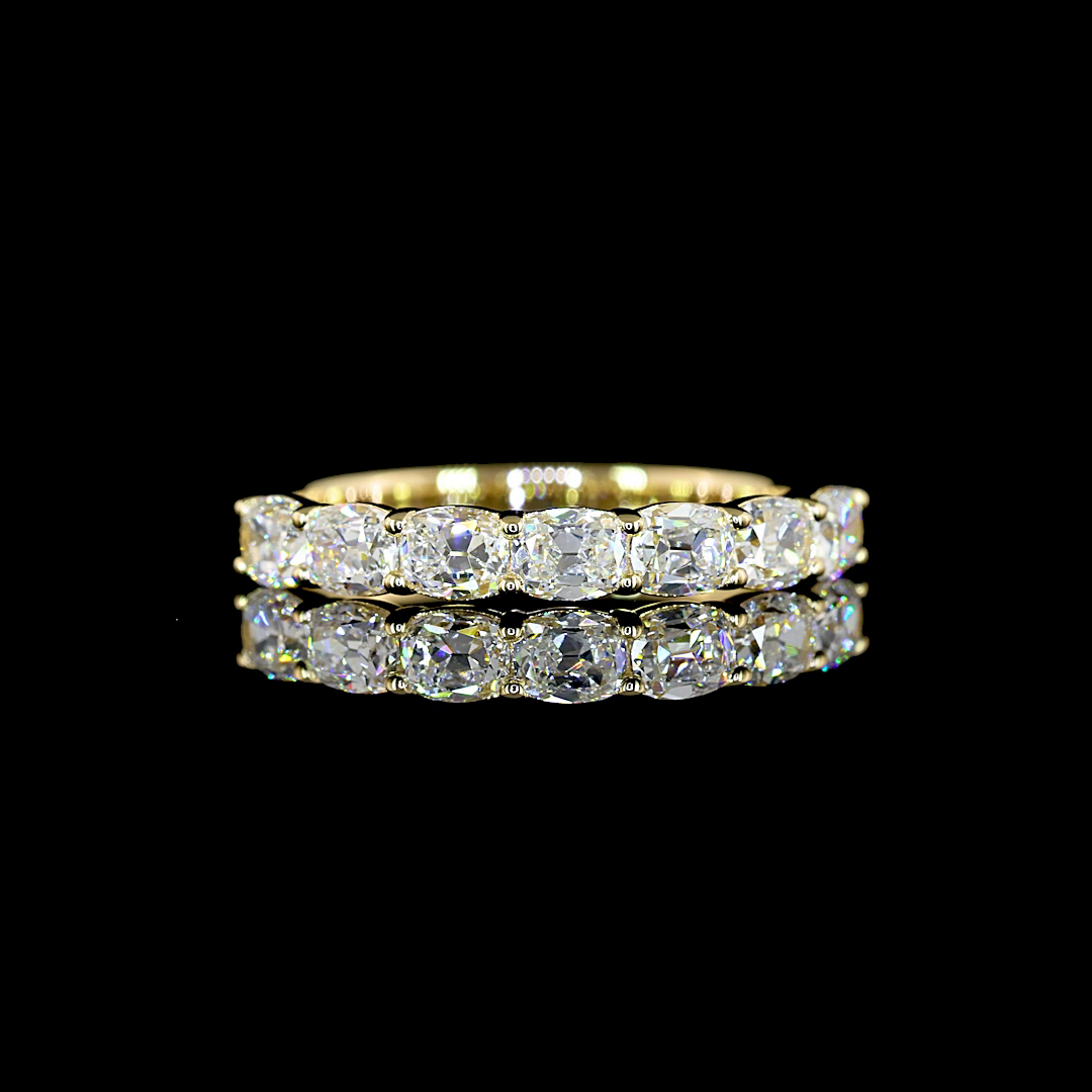 3/4ctw Prong East West Cushion Seven Stone Band