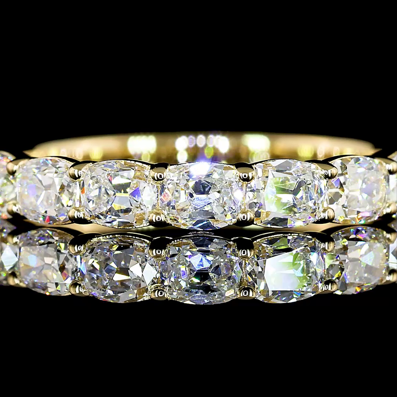3/4ctw Prong East West Cushion Seven Stone Band