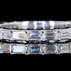 1ctw Prong East West Baguette 3/4 Eternity Band