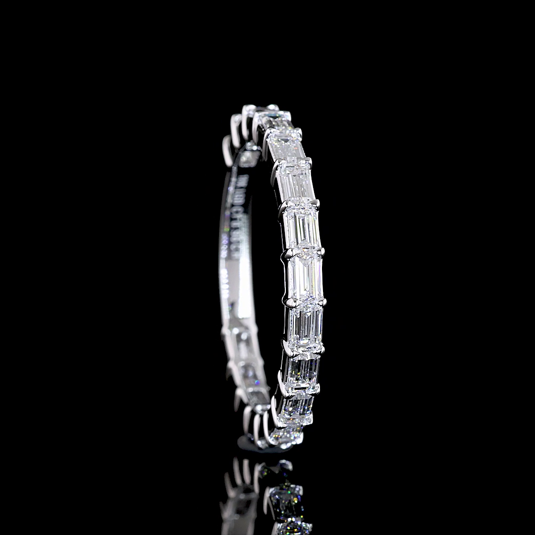 1ctw Prong East West Baguette 3/4 Eternity Band