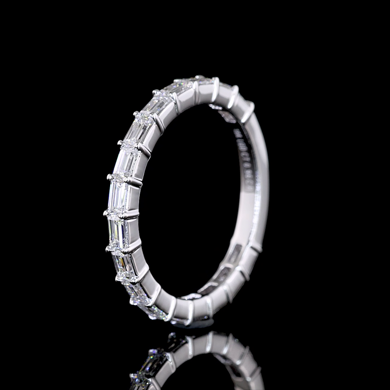 1ctw Prong East West Baguette 3/4 Eternity Band