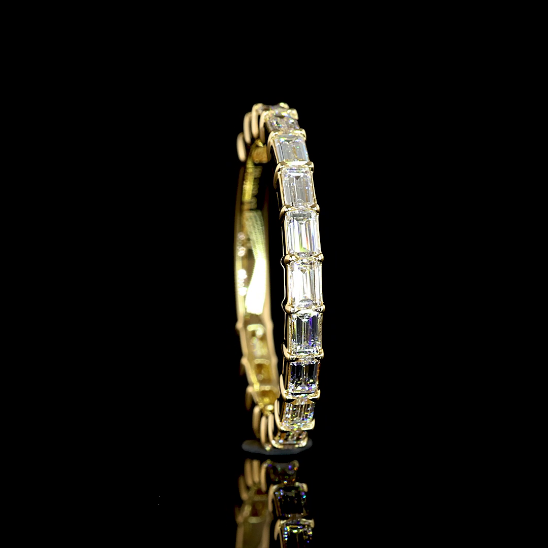 3/4ctw Prong East West Baguette 3/4 Eternity Band
