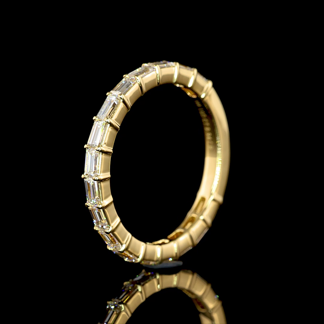 3/4ctw Prong East West Baguette 3/4 Eternity Band