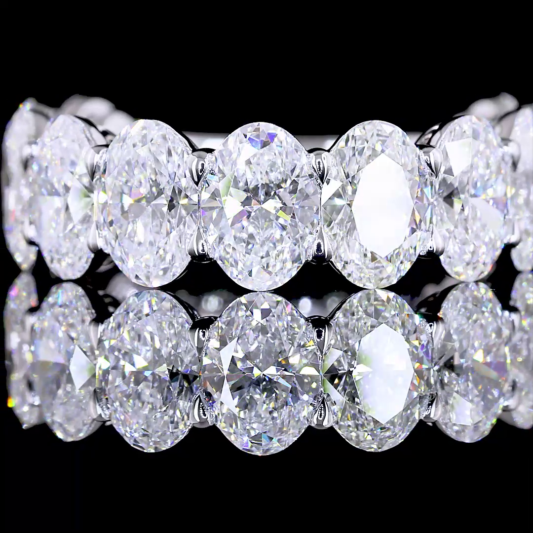 6ctw Oval Prong Diamond 3/4 Eternity Band