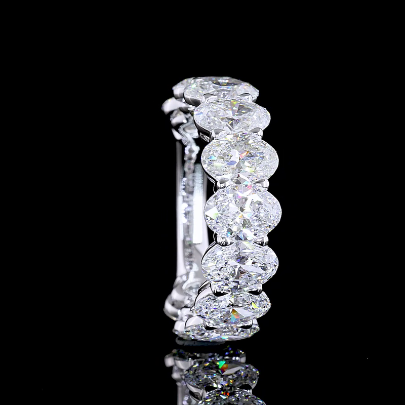 6ctw Oval Prong Diamond 3/4 Eternity Band