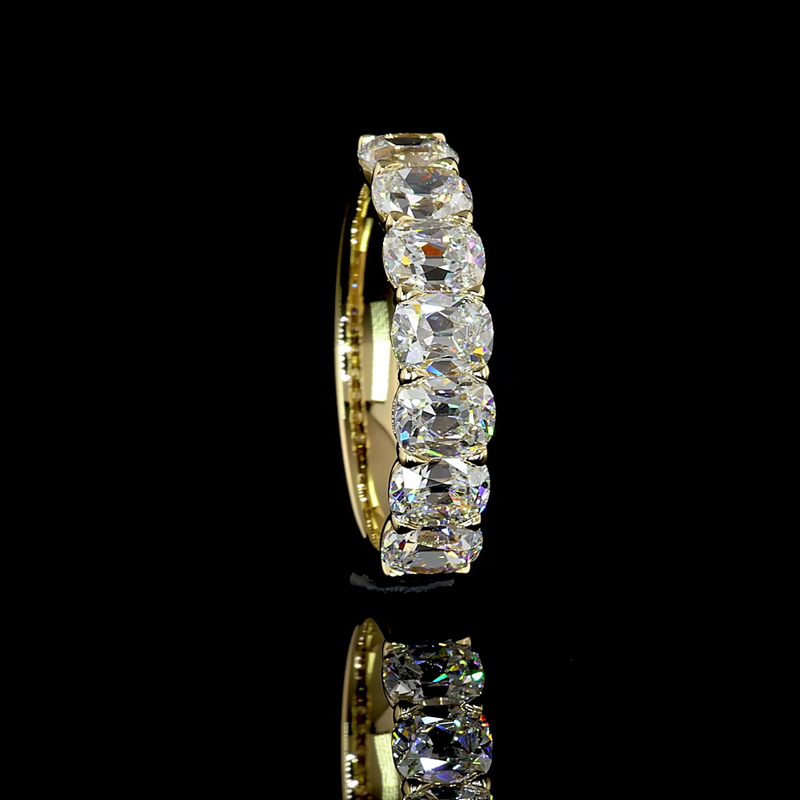 3-1/4ctw Prong Cushion Seven Stone Band