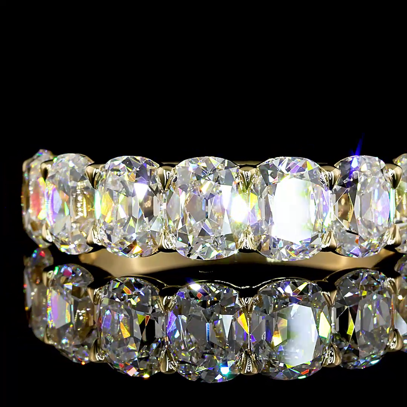 2ctw Prong Cushion Seven Stone Band