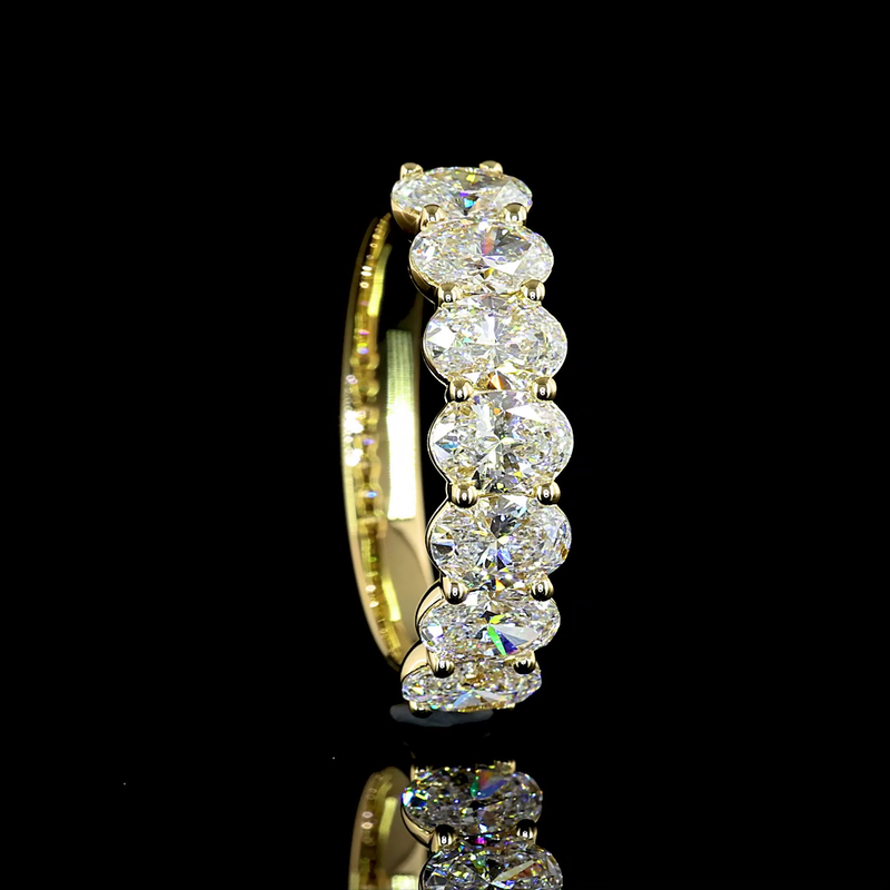 1-3/4ctw Prong Oval Seven Stone Band