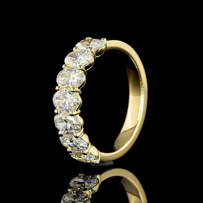 1-3/4ctw Prong Oval Seven Stone Band