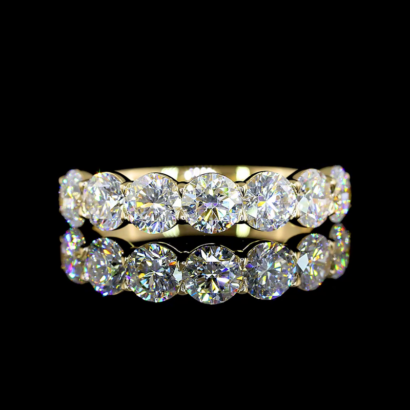 2ctw Prong Round Seven Stone Band