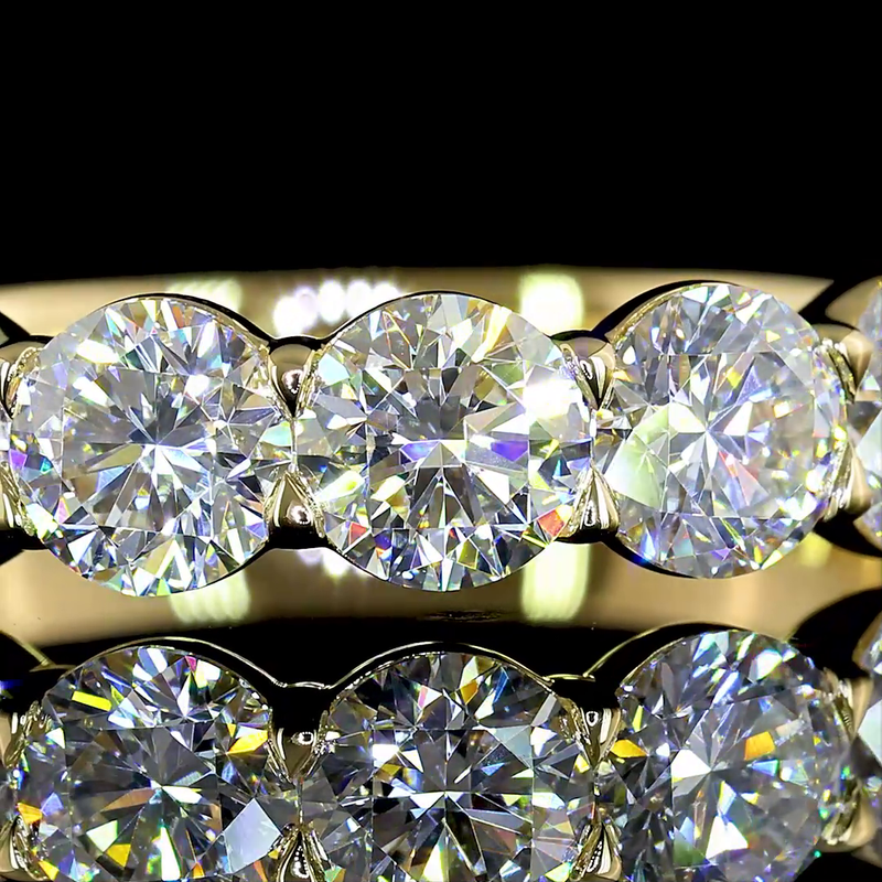 2ctw Prong Round Seven Stone Band