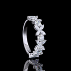 1-1/4ctw Prong Inclined Marquise Half Eternity Band