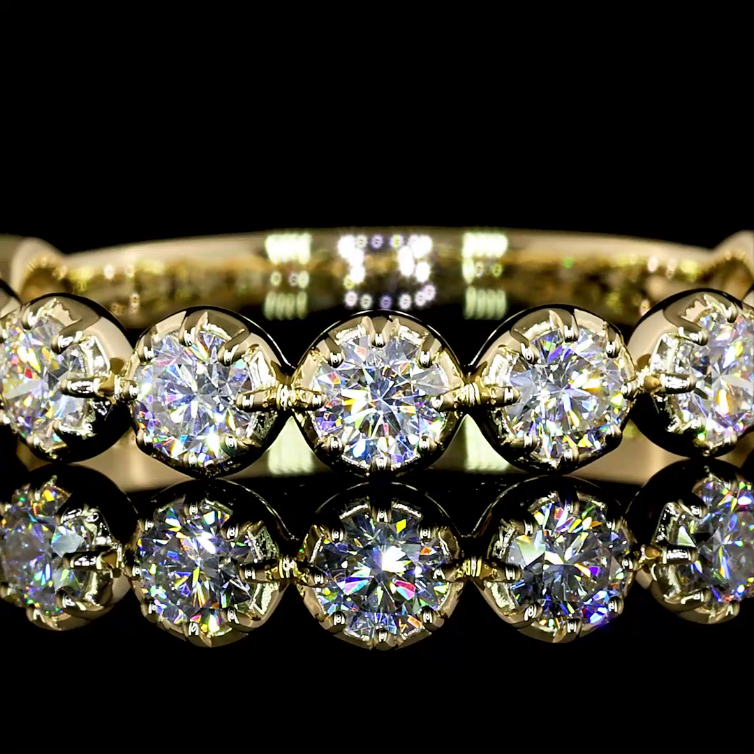 3/4ctw Prong Round 3/4 Eternity Band