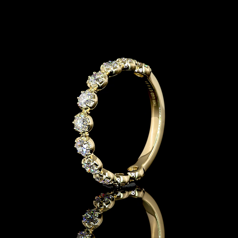 3/4ctw Prong Round 3/4 Eternity Band