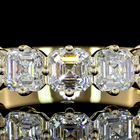 2ctw Prong Asscher Seven Stone Band