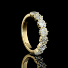 2ctw Prong Asscher Seven Stone Band