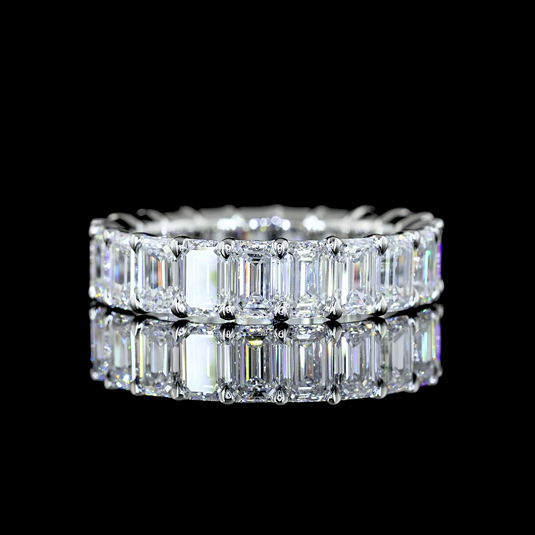 5ctw Emerald Prong Diamond Eternity Band