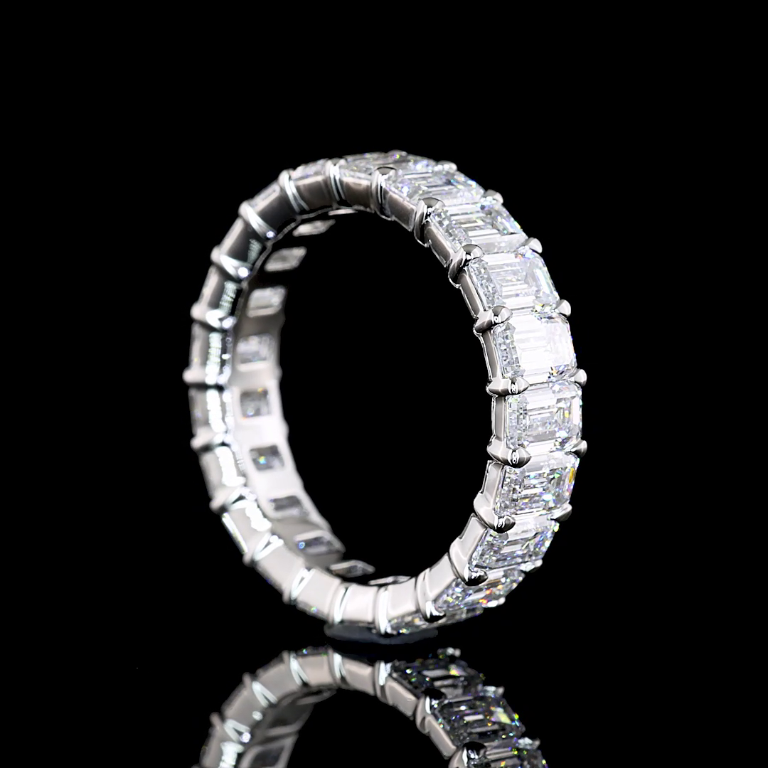 5ctw Emerald Prong Diamond Eternity Band