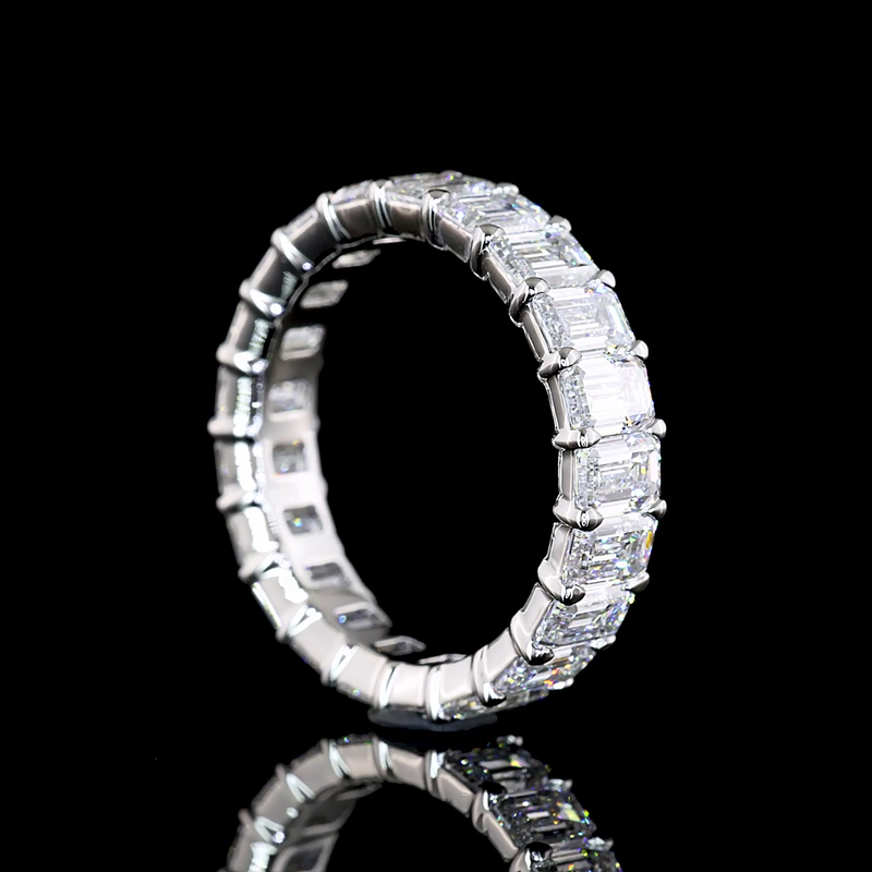 5ctw Emerald Prong Diamond Eternity Band