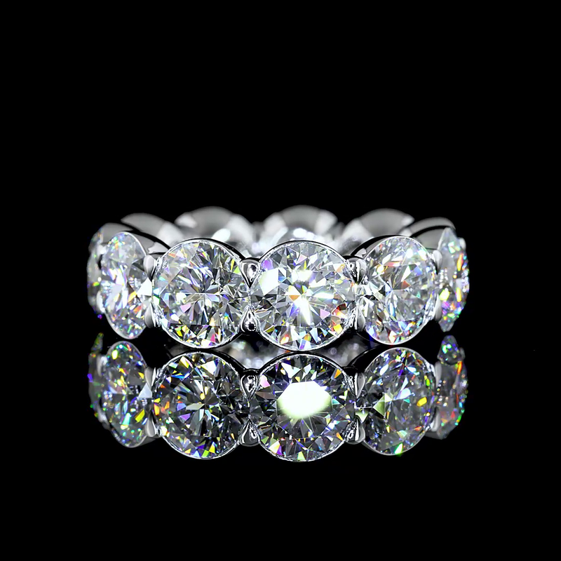 11ctw Round Half Bezel Diamond Eternity Band