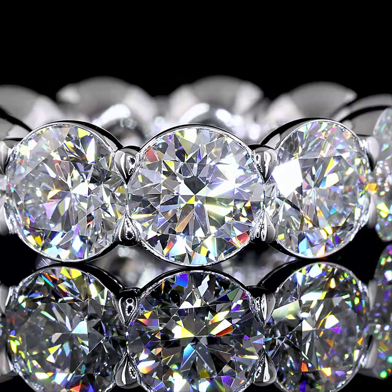 11ctw Round Half Bezel Diamond Eternity Band