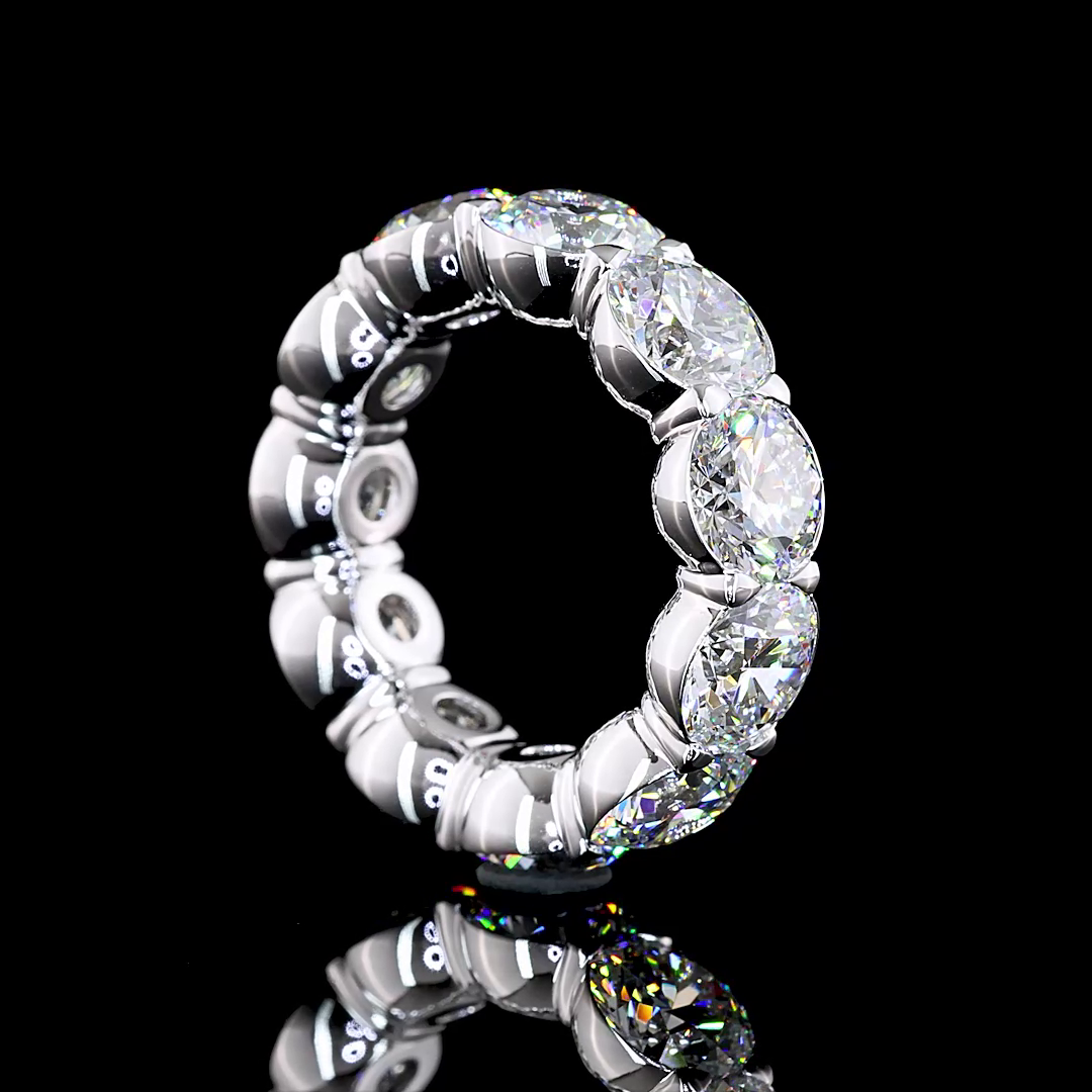 11ctw Round Half Bezel Diamond Eternity Band