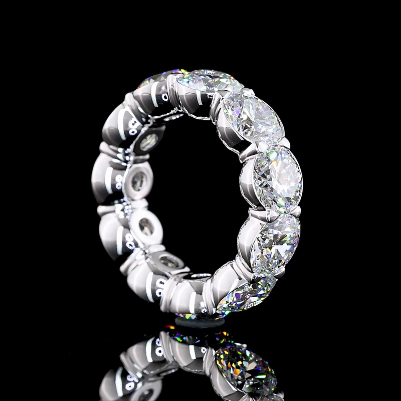 11ctw Round Half Bezel Diamond Eternity Band