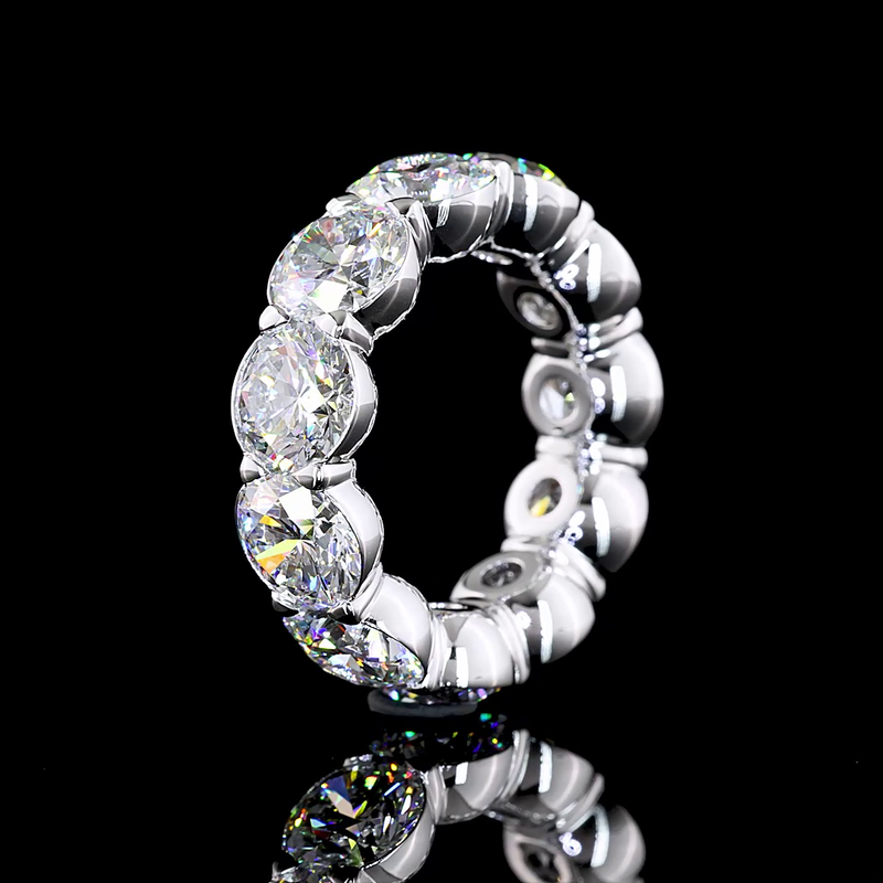 11ctw Round Half Bezel Diamond Eternity Band