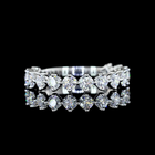 1-1/4ctw Prong Round 3/4 Eternity Band