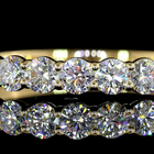 2ctw Prong Round Half Eternity Band