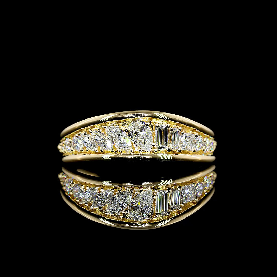 1/2ctw Prong Inclined Pear, Marquise & Princess Special Band
