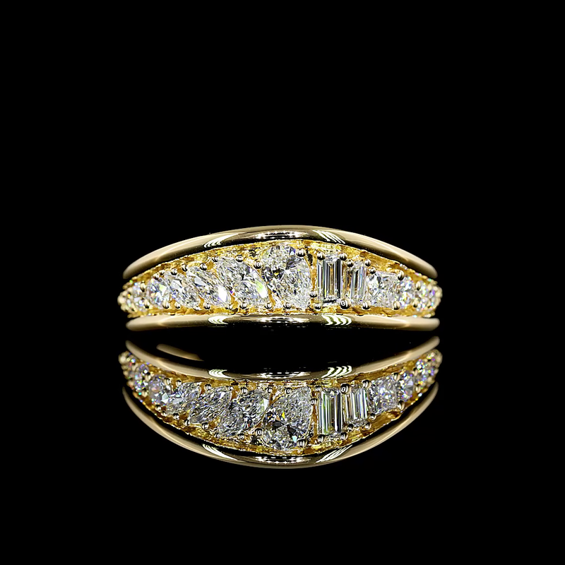 1/2ctw Prong Inclined Pear, Marquise & Princess Special Band