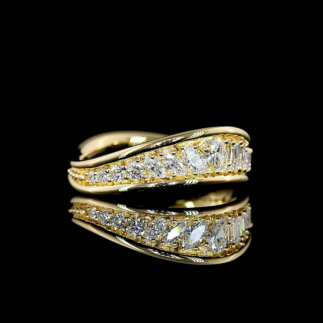 1/2ctw Prong Inclined Pear, Marquise & Princess Special Band