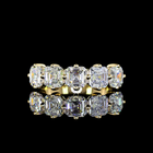1-1/2ctw Prong Asscher Five Stone Band