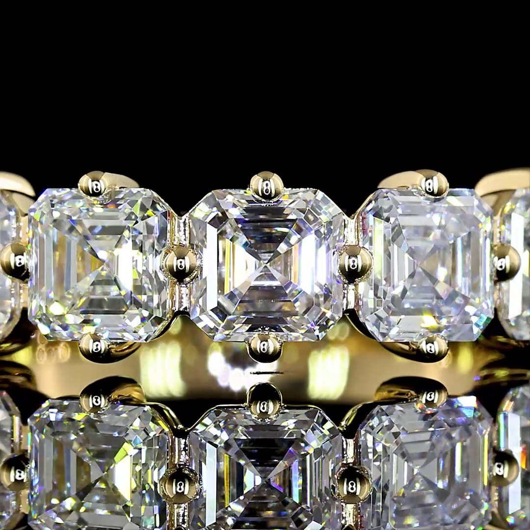 1-1/2ctw Prong Asscher Five Stone Band