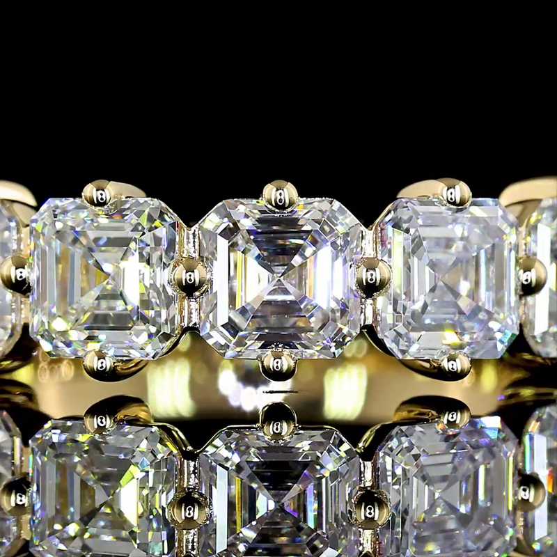 1-1/2ctw Prong Asscher Five Stone Band