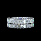 2ctw Emerald Prong Diamond 3/4 Eternity Band