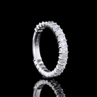 2ctw Emerald Prong Diamond 3/4 Eternity Band