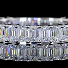 2ctw Emerald Prong Diamond 3/4 Eternity Band